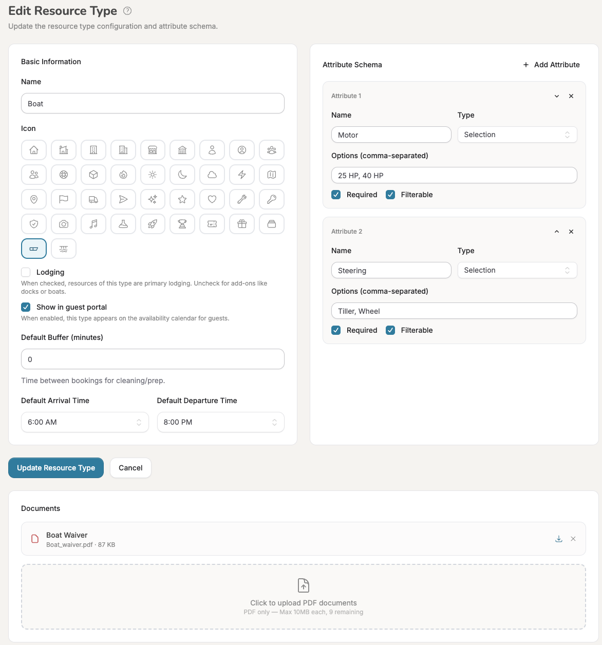 Resource Type Editor